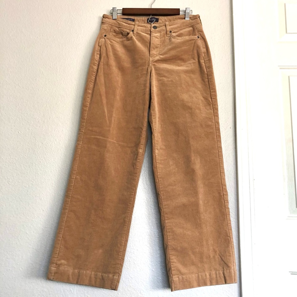 NYDJ Camel Tan Corduroy Wide Leg Pants